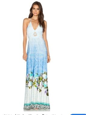 Sky Rigel Floral Bohemian Maxi Dress Size Large New with tag